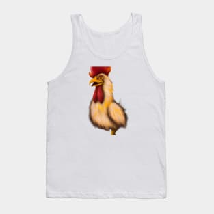 Cute Rooster Drawing Tank Top